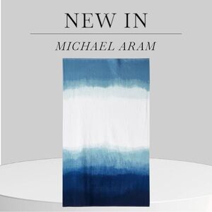 NWT Michael Aram Dip Dye Ombre Resort Towel – Blue Ombre Design, 40" x 70"